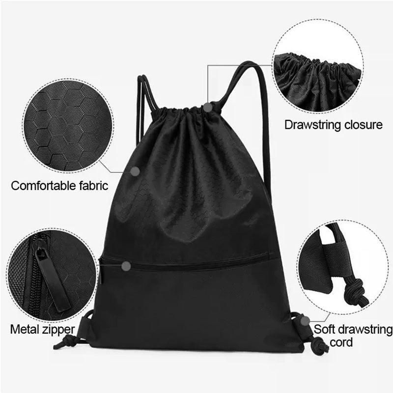 Backpack Sport Pack String Tote Gym Bag Cinch Sack School Drawstring Capacity view 4