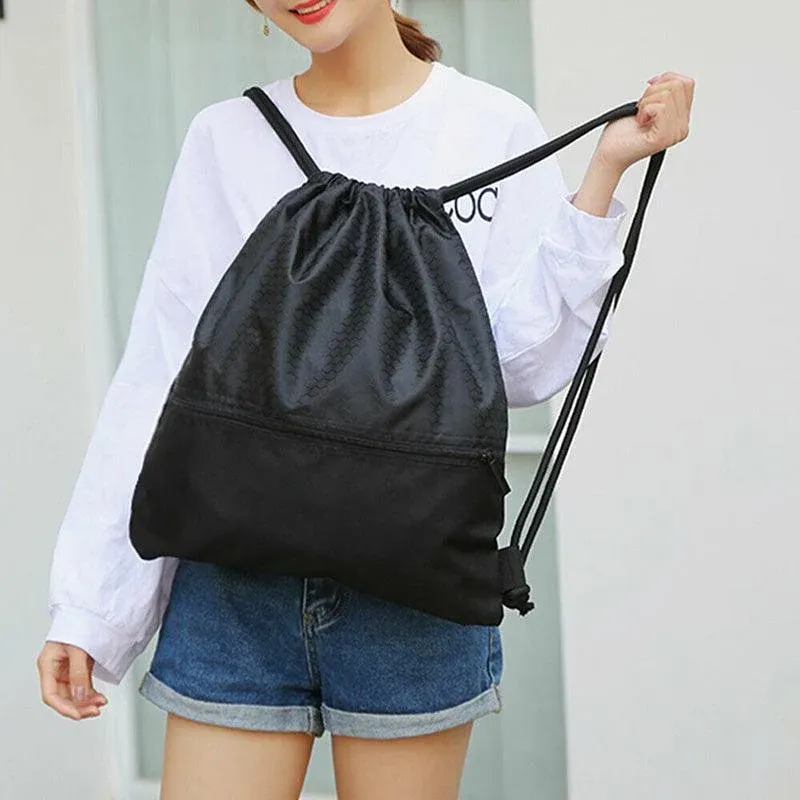 Backpack Sport Pack String Tote Gym Bag Cinch Sack School Drawstring Capacity view 11
