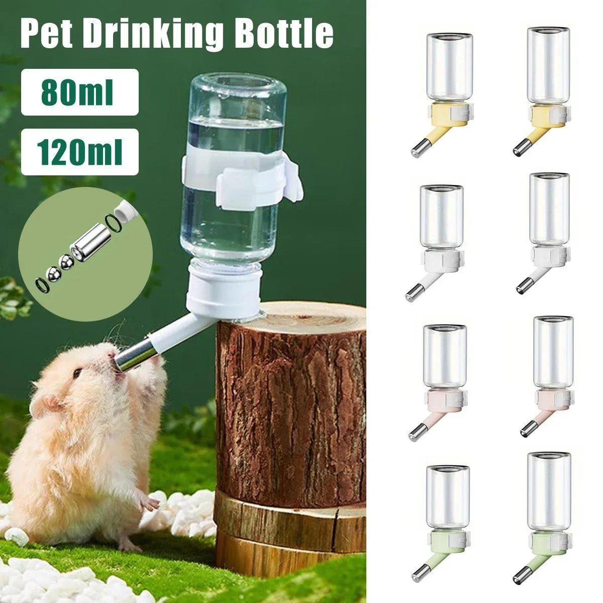 Pet Water Bottle for Hamster Guinea Pig Rabbit Vacuum Drinking Feeder Kettle view 2