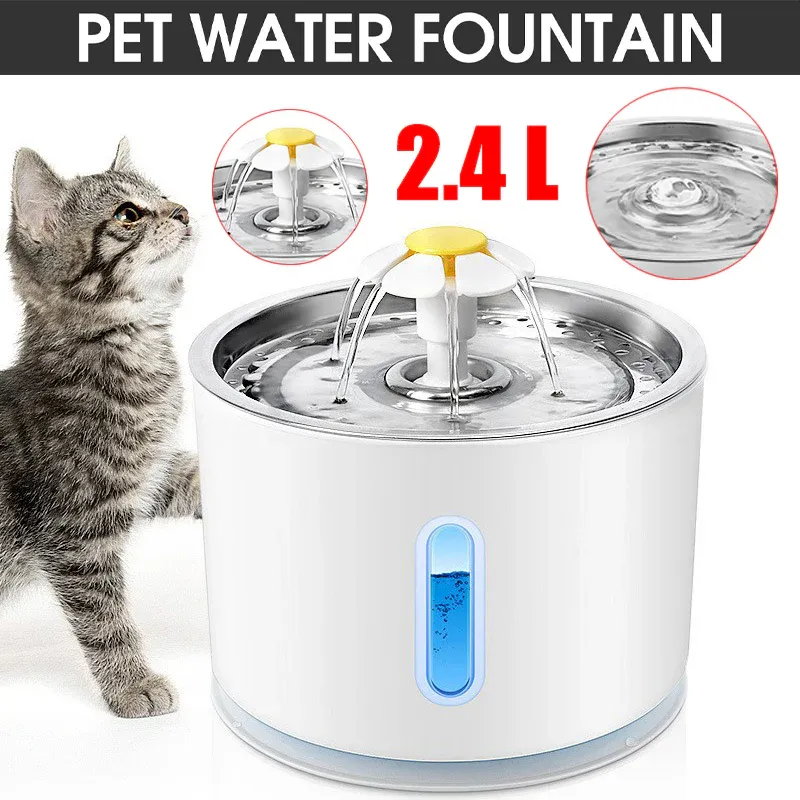 LED Pet Water Fountain 24L Automatic Drinking Dispenser for Cats and Dogs