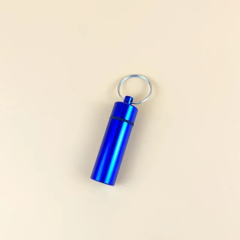 Aluminum Pill Box Case Bottle Cache Drug Holder Keychain Container Waterproof view 10