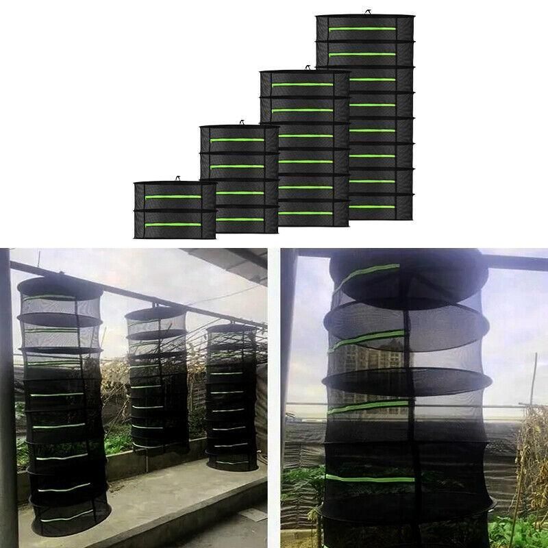 2-8 Tier Drying Net Large Shelf Hydroponic Hanging Grow Herb Plant Dry - 8 Layers view 6