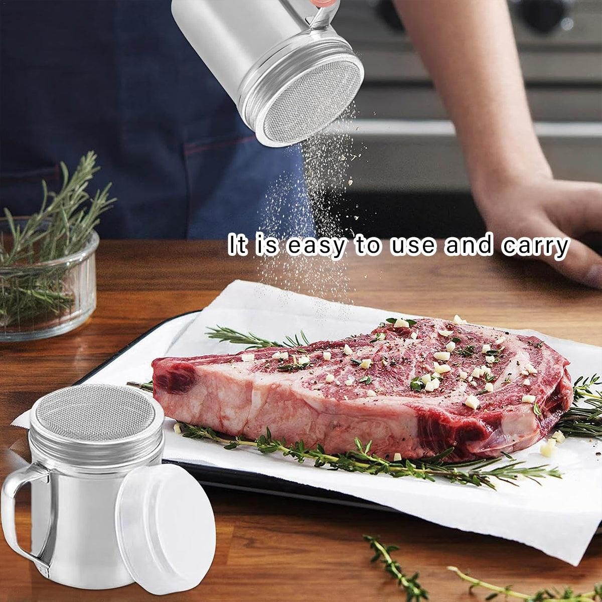 Stainless Steel Powder Shaker Mesh Sugar Flour Dispenser Spice Baking Tool view 8