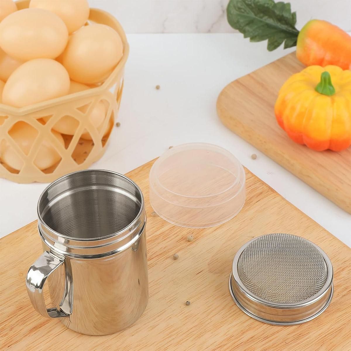 Stainless Steel Powder Shaker Mesh Sugar Flour Dispenser Spice Baking Tool view 9