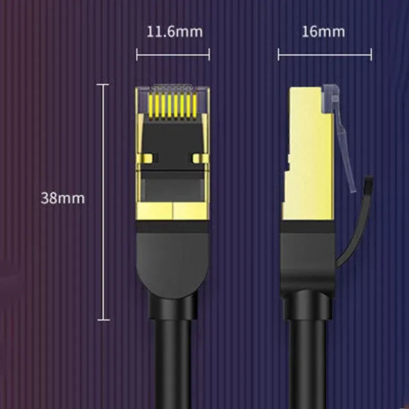 Jasoz Network Lan Cat7 Rj45 Cord Ethernet Shielded Cable Patch Lead 1-10M - 3 m view 12