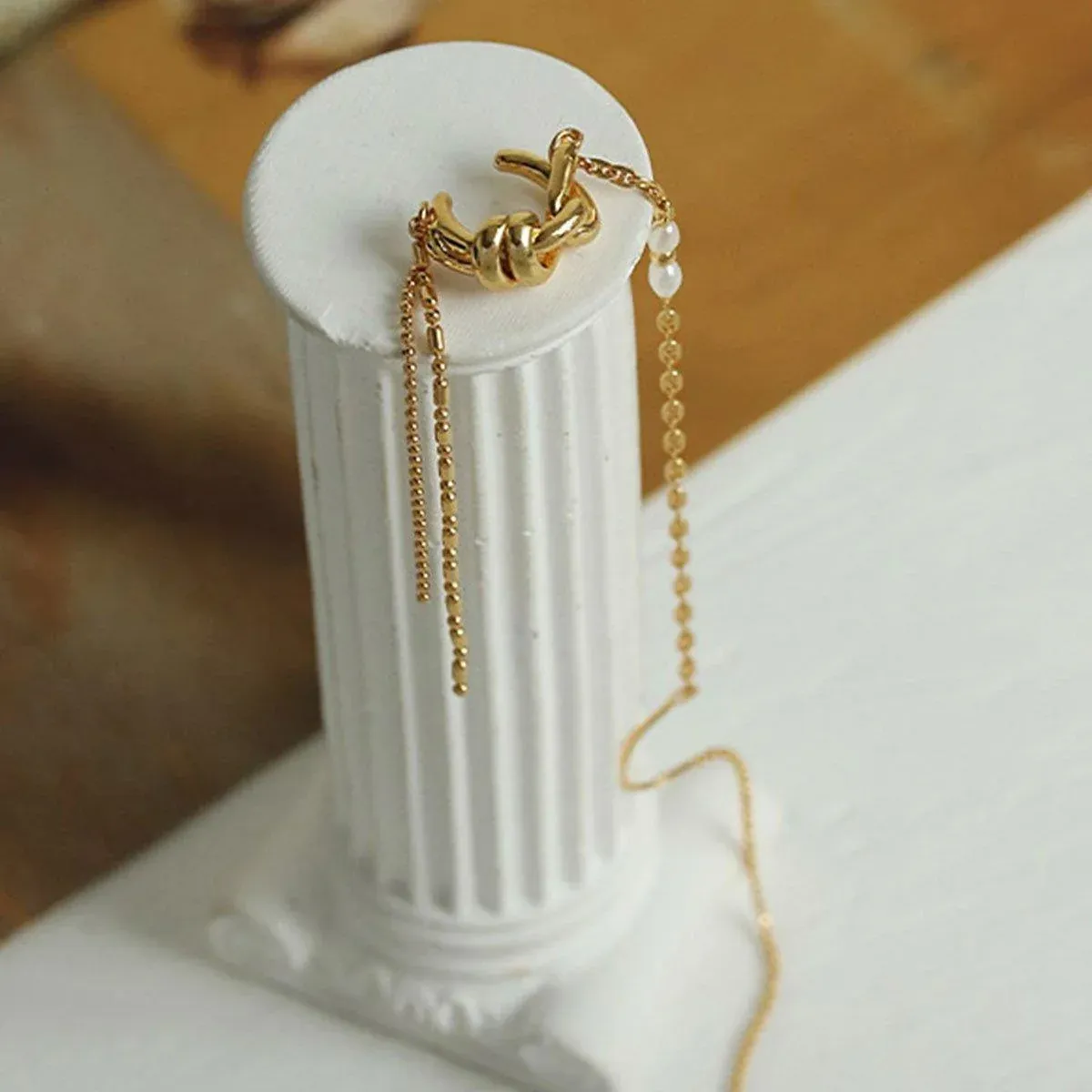 One Piece Earrings Pearl Ear Wire Wrap Design Ear Bone Cuff Clip For Women view 8