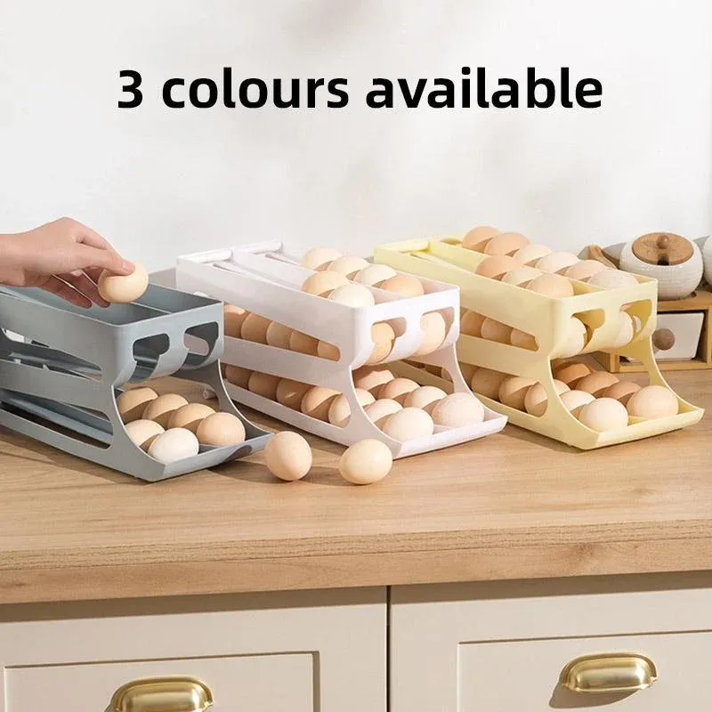 Sliding Egg Carton Refrigerator Storage for Kitchen Egg Holder and Organizer view 8
