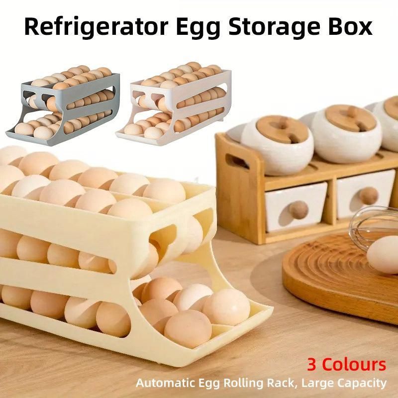 Sliding Egg Carton Refrigerator Storage for Kitchen Egg Holder and Organizer view 11