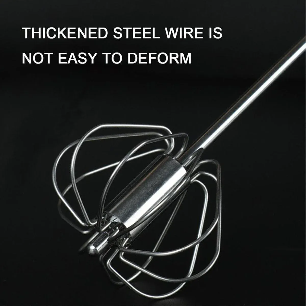 Stainless Steel Semi-Automatic Egg Beater Hand Pressed Kitchen Baking Tool view 7