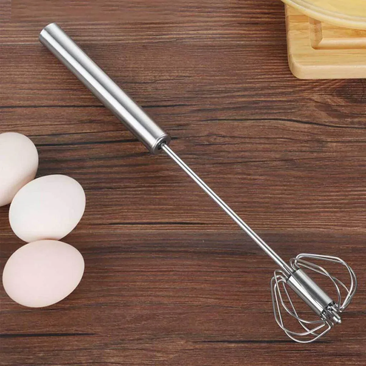 Stainless Steel Semi-Automatic Egg Beater Hand Pressed Kitchen Baking Tool view 15