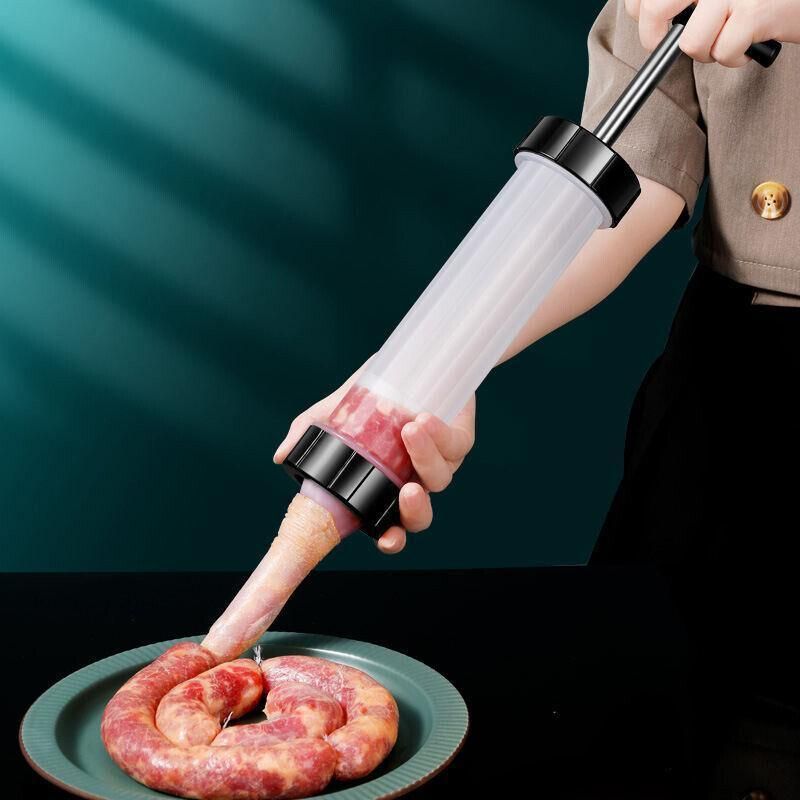 Sausage Machine Meat Filler Stuffer Salami Maker Funnel Hand Operated view 4