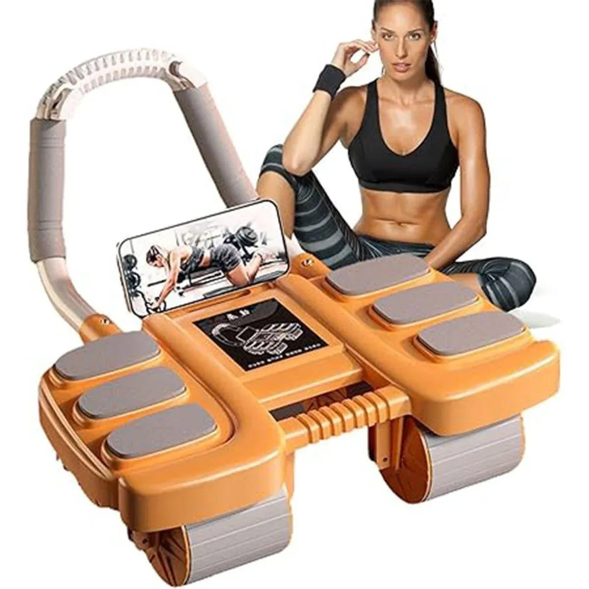 Four Wheel Abdominal Exercise Roller Elbow Support for Core Strength Training view 11