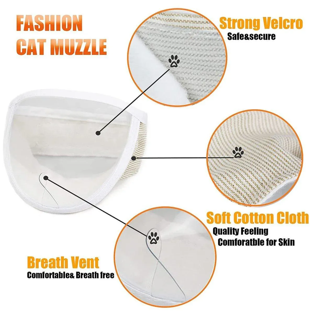 Breathable Pet Headgear Clear Cat Dog Mask Anti Bite Scratch Protective Gear - M view 5