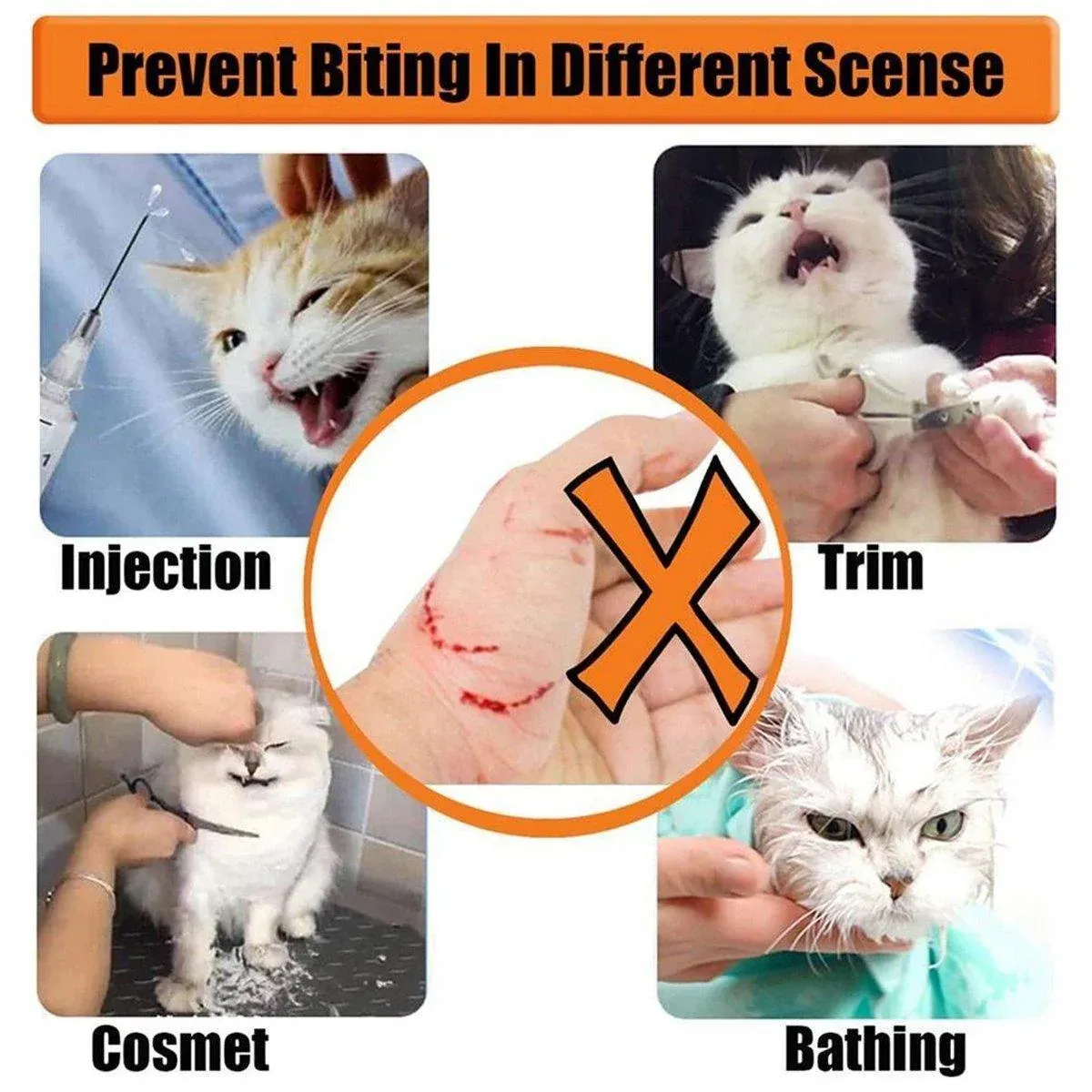 Breathable Pet Headgear Clear Cat Dog Mask Anti Bite Scratch Protective Gear - M view 7