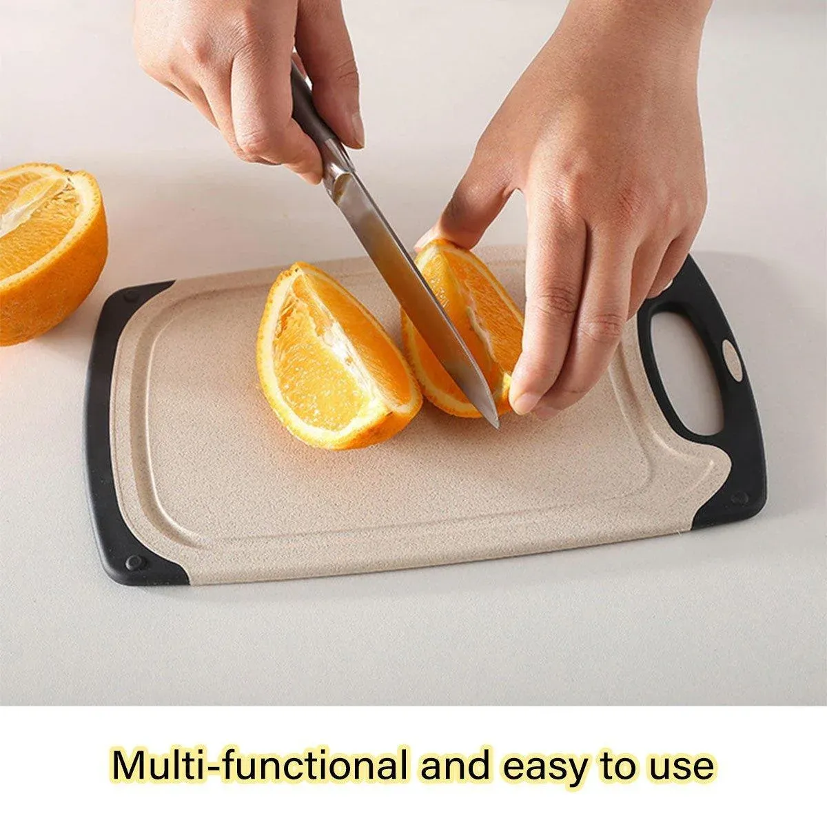 3PCS Wheat Straw Cutting Board Kitchen Chopping Board for Vegetables Meat Fruit view 7