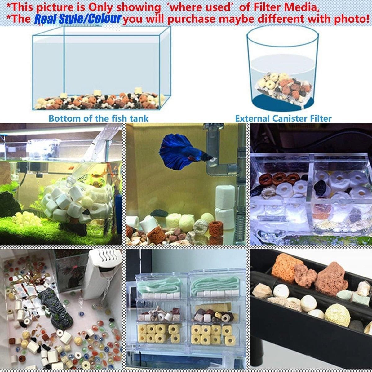 500g Fish Tank Water Filter Media Aquarium Filtration Material Sponge Pad view 5