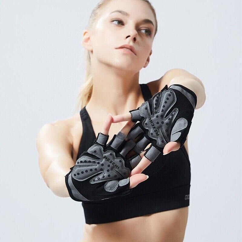 L Size Women Fitness Gym Training Gloves Half Finger Gel Weight Lifting view 5
