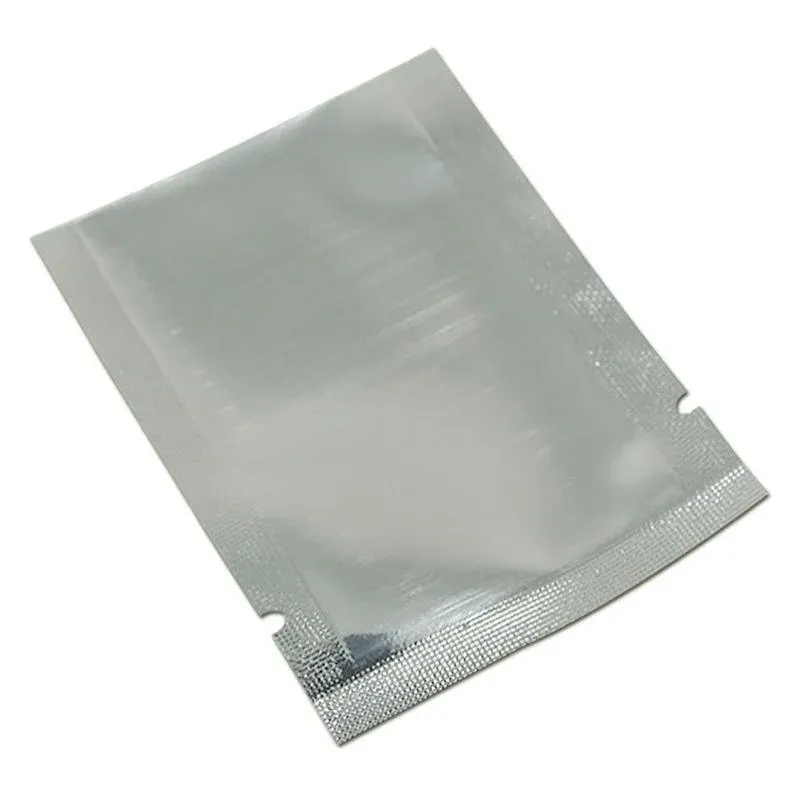 Silver Open Top Aluminum Foil Packaging Bags Heat Seal Vacuum Food Pouches view 10
