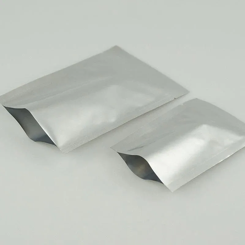 Silver Open Top Aluminum Foil Packaging Bags Heat Seal Vacuum Food Pouches view 11
