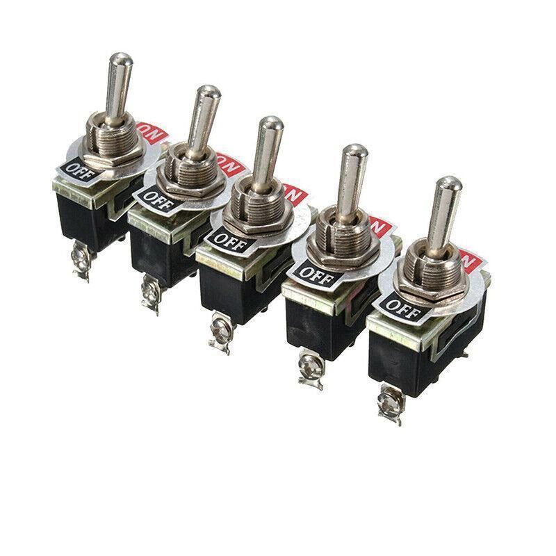 5X Waterproof Toggle Flick Switch 250V On/Off Car Dash Light Metal 12 Volt Boot view 2