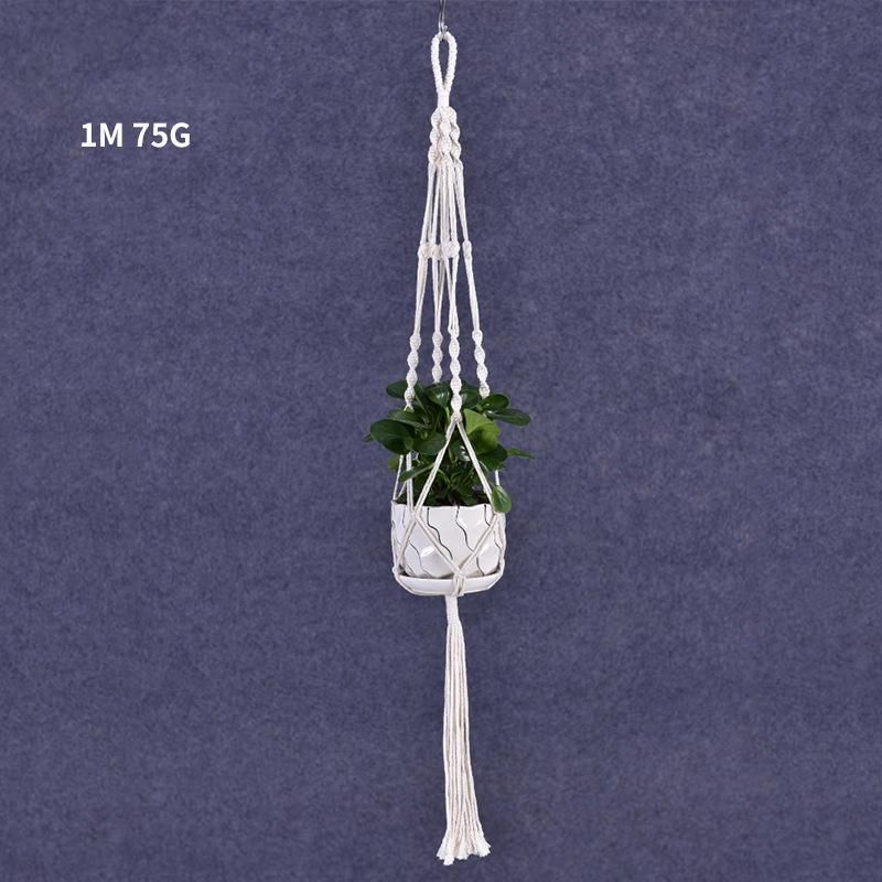 Macrame Plant Flower Pot Holder Hanger Hanging Planter Basket Hemp Rope view 4