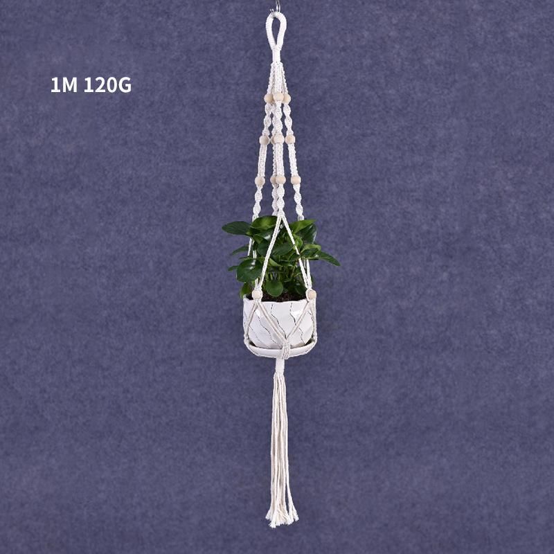 Macrame Plant Flower Pot Holder Hanger Hanging Planter Basket Hemp Rope view 5