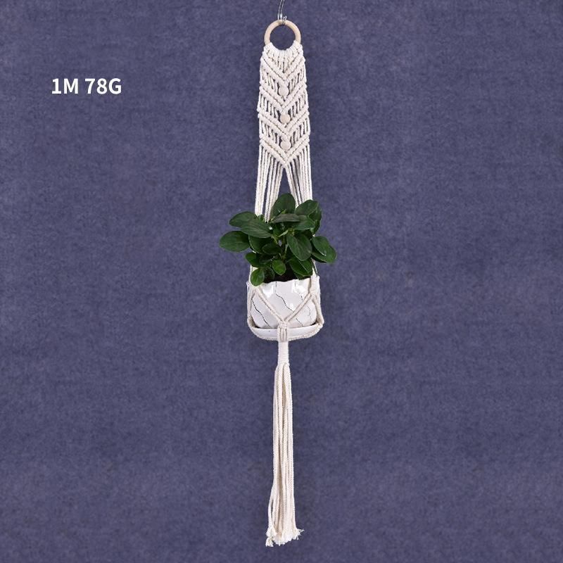 Macrame Plant Flower Pot Holder Hanger Hanging Planter Basket Hemp Rope view 6