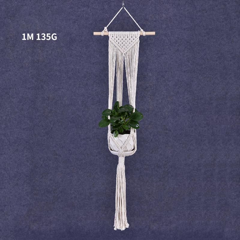 Macrame Plant Flower Pot Holder Hanger Hanging Planter Basket Hemp Rope view 7