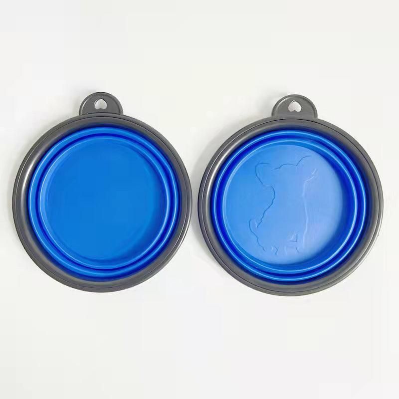 Collapsible Silicone Pet Bowl for Cat Dog Portable Food and Water Feeder - Black view 6