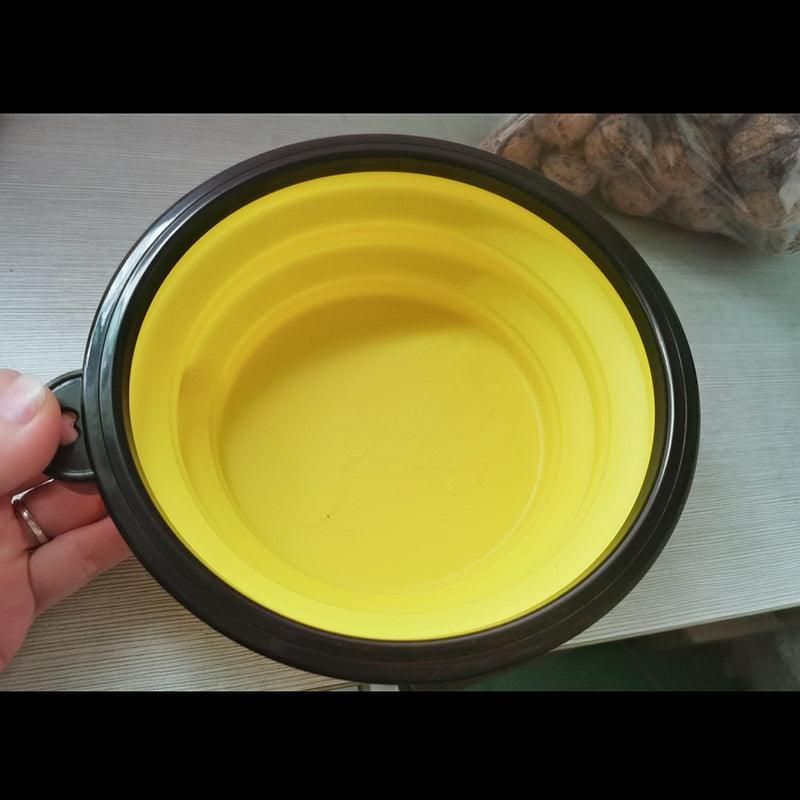 Collapsible Silicone Pet Bowl for Cat Dog Portable Food and Water Feeder - Black view 9
