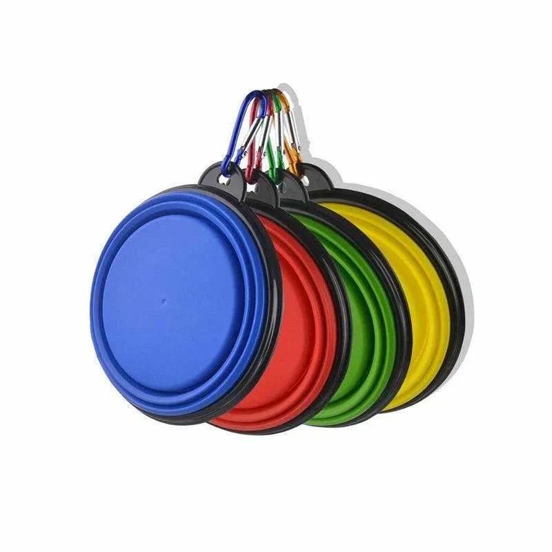 Collapsible Silicone Pet Bowl for Cat Dog Portable Food and Water Feeder - White view 5