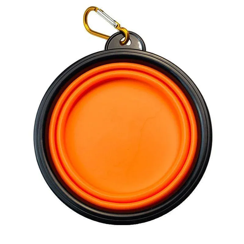 Collapsible Silicone Pet Bowl for Cat Dog Portable Food and Water Feeder - White view 8