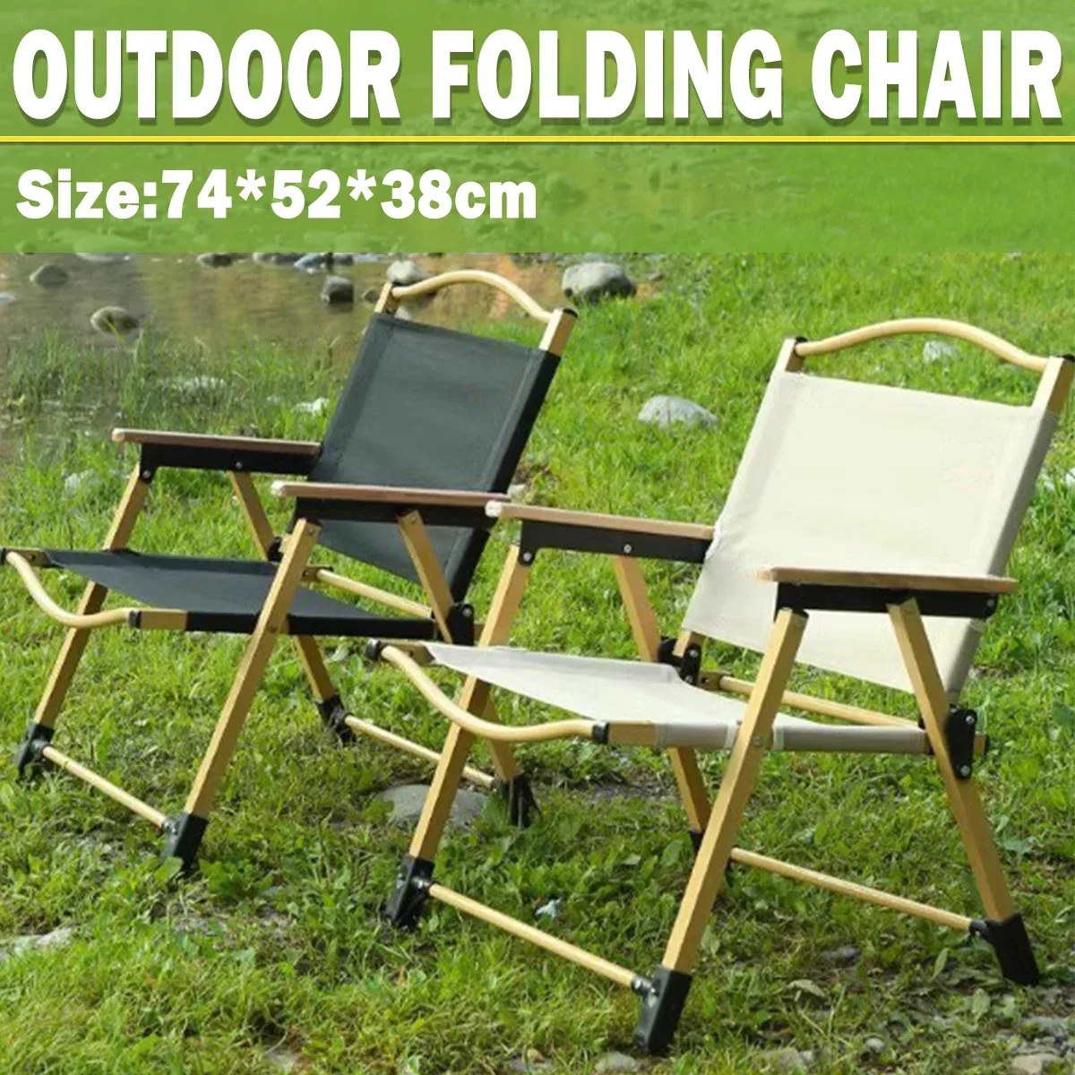 Outdoor Folding Chair Portable Camping Seat Compact Foldable Chair for Picnic view 2