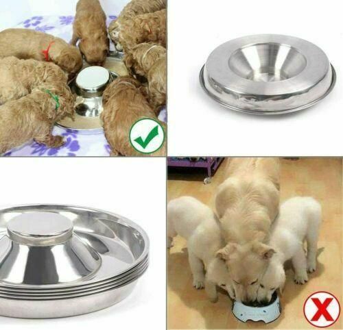 Stainless Steel Pet Bowl Slow Feeder Dish Puppy Dog Cat Food Feeding Weaning view 6