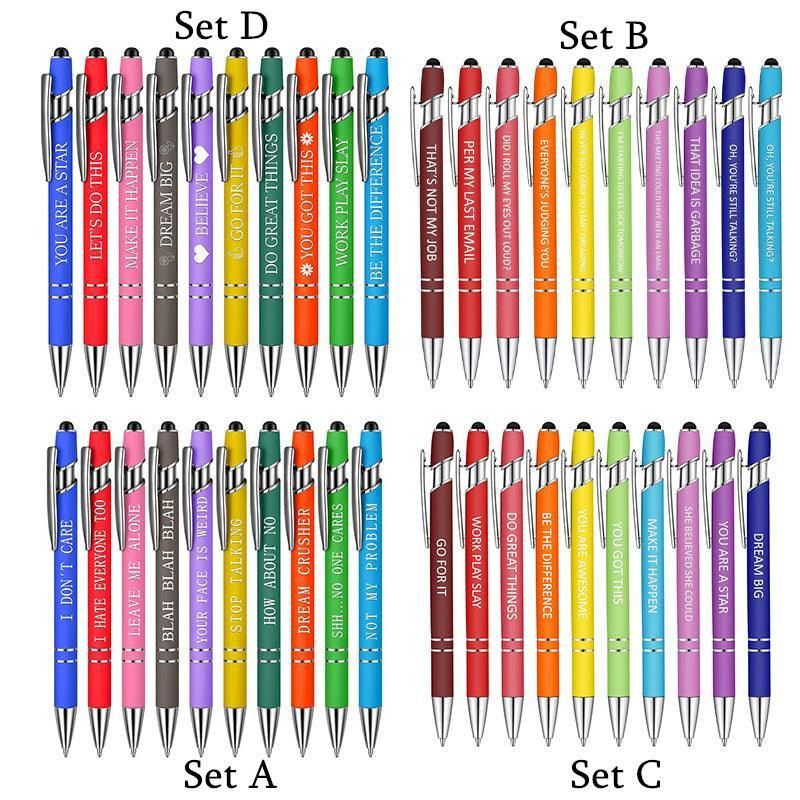 Funny Pens Swear Word Pen Set Black Ink Writing Pen Funny Office Diary Gift view 4