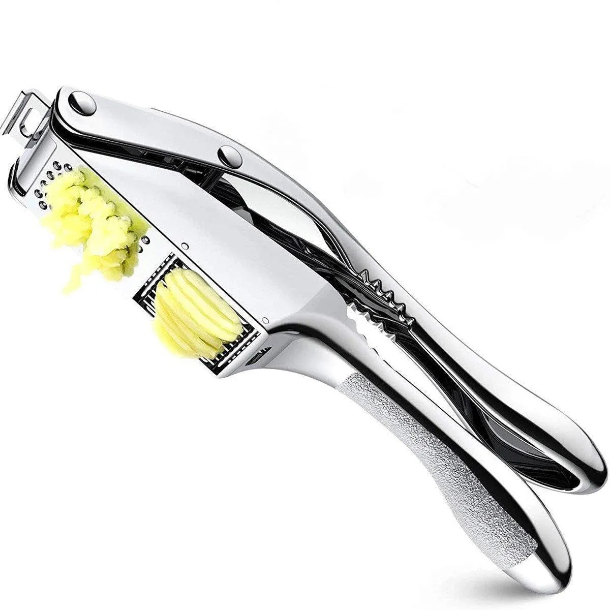 Multifunctional Garlic Press Aluminum Alloy Two-in-One Garlic Cutter Masher Tool view 2