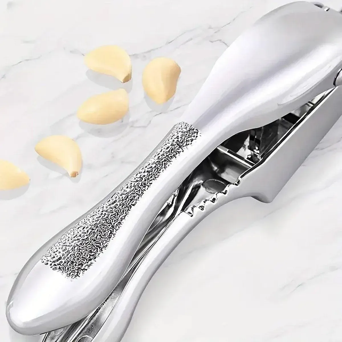 Multifunctional Garlic Press Aluminum Alloy Two-in-One Garlic Cutter Masher Tool view 10