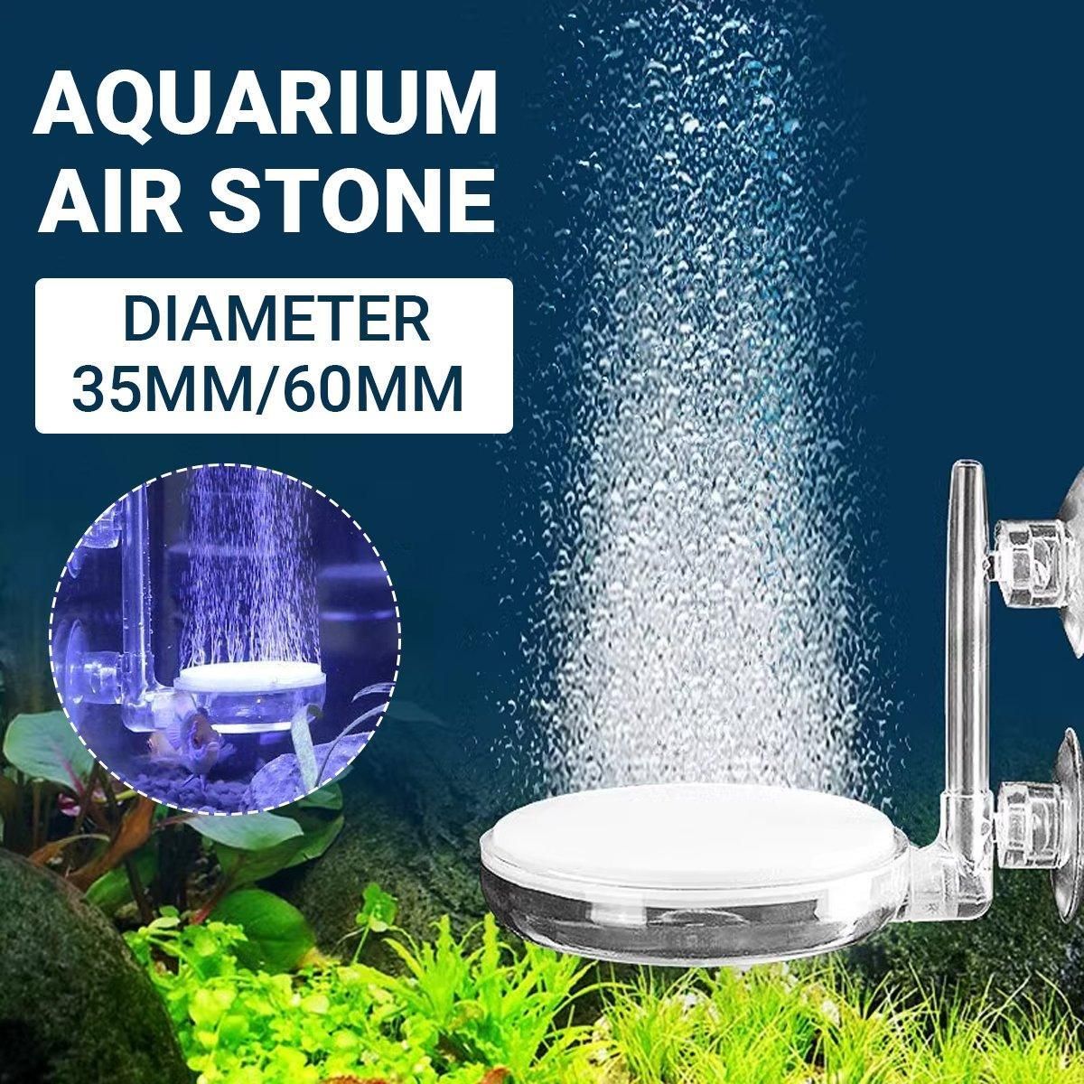 Quiet Bubble Stone Aerator Head Fish Tank Oxygen Pump Nano Air Disc Atomizer view 2