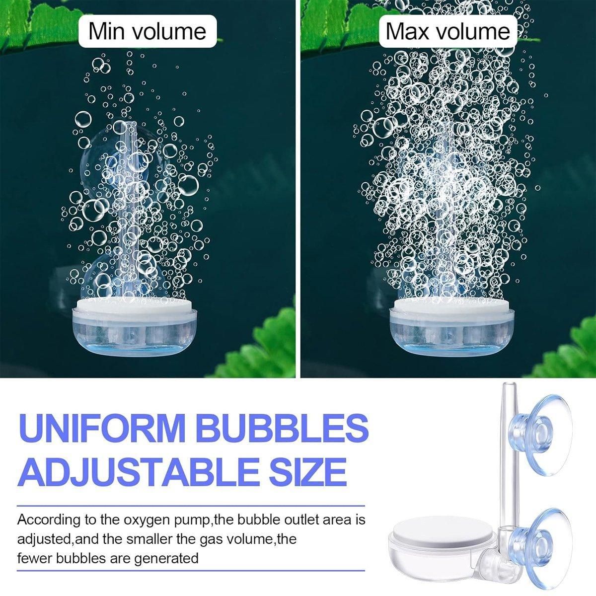 Quiet Bubble Stone Aerator Head Fish Tank Oxygen Pump Nano Air Disc Atomizer view 5