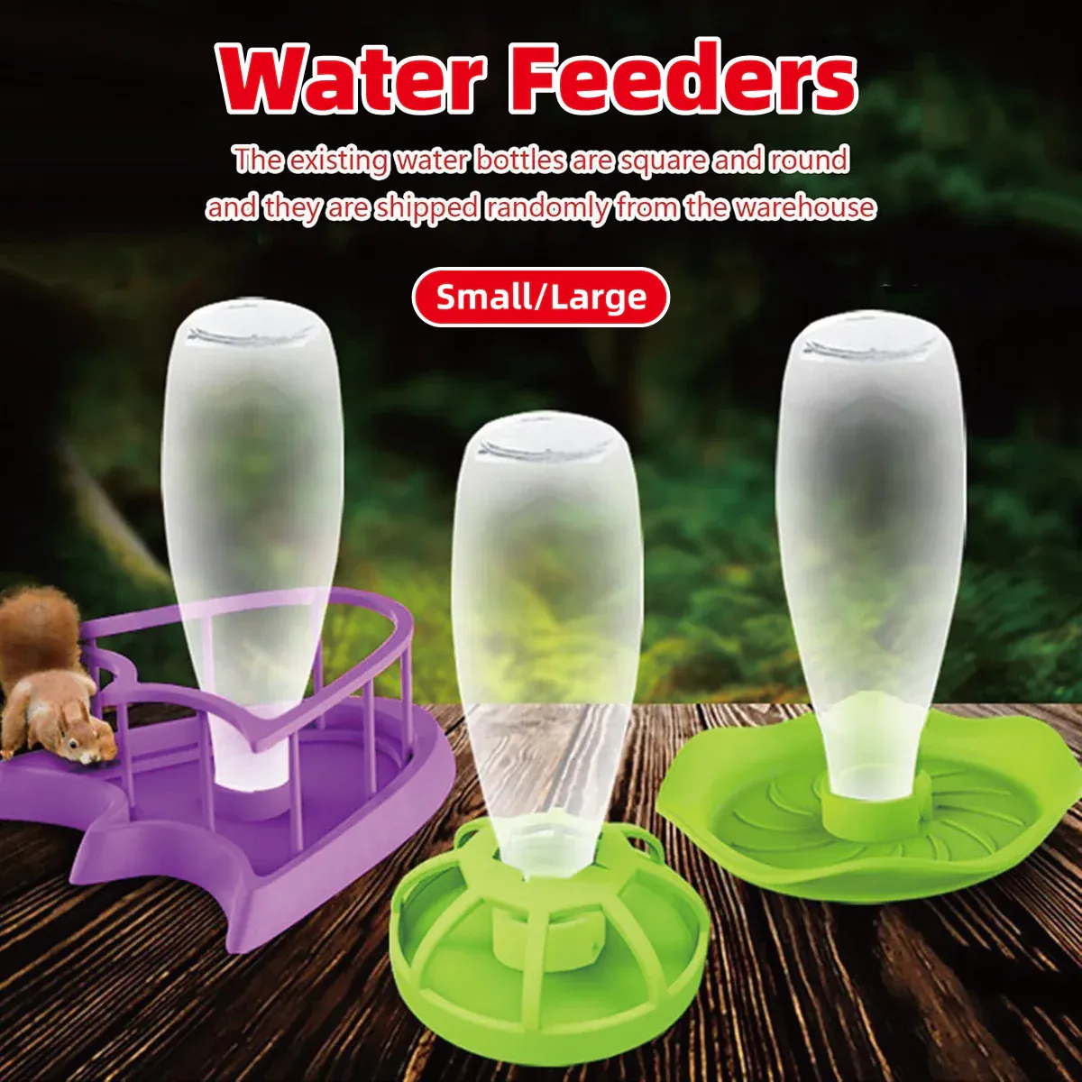 Reptile Water Bowl with Bottle for Lizard Gecko Snake Inverted Bottle view 2
