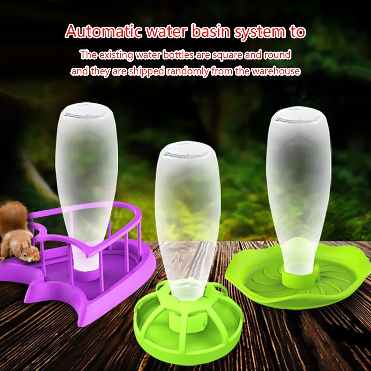 Reptile Water Bowl with Bottle for Lizard Gecko Snake Inverted Bottle view 8