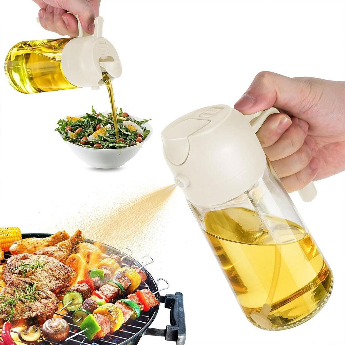 2-in-1 470ml Glass Oil Bottle Spray Pour Automatic Pressure Control Kitchen view 15