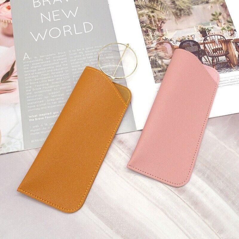 Pu Leather Eyeglass Sunglasses Reading Glasses Case Soft Pouch Bag Pocket - Navy view 7
