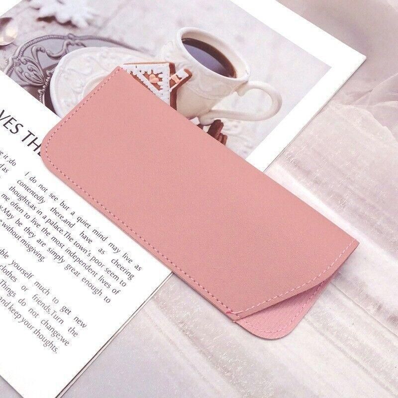 Pu Leather Eyeglass Sunglasses Reading Glasses Case Soft Pouch Bag Pocket - Navy view 8