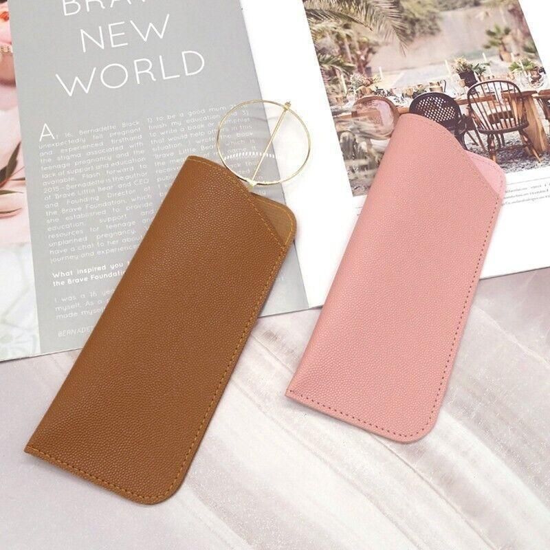 Pu Leather Eyeglass Sunglasses Reading Glasses Case Soft Pouch Bag Pocket - Navy view 9