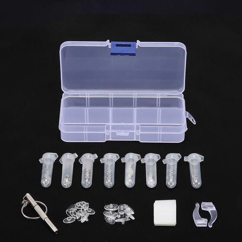 Eyeglass Sun Glasses Optical Repair Tool Screw Nut Nose Pad Assortment Set Kit view 3