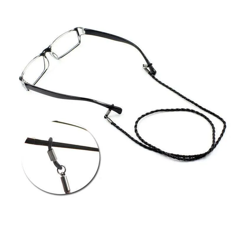 PU Sunglasses Reading Glasses Spectacles Eyeglass Holder Strap Chain - Pink view 10