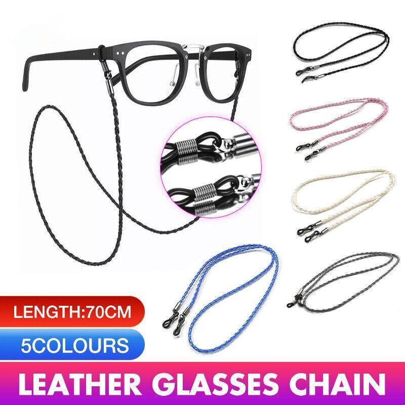 PU Sunglasses Reading Glasses Spectacles Eyeglass Holder Strap Chain - Beige view 2