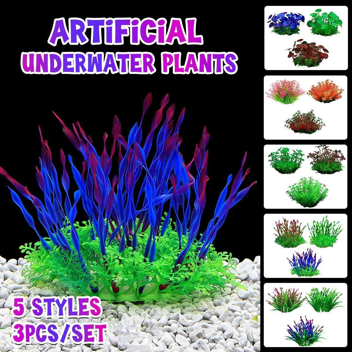 Artificial Water Grass Fish Tank Decoration Aquarium Landscape Simulation view 2