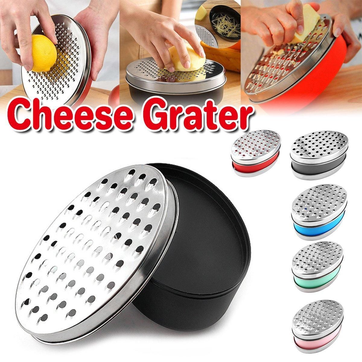 Stainless Steel Kitchen Cheese Grater with Container Storing Fruits Cheese Box view 2